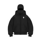 Moletom Unissex Com Capuz Duplo E Zíper Frontal, Balaclava, Roupa Quente Para Outono E Inverno Para