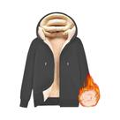Moletom Unissex De Inverno Com Forro De Pelúcia E Bolsos, Casaco Quente Com Zíper E Imitação De Lã