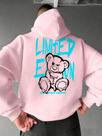 Moletom Unissex Estampado Limited Edition Urso Streetwear Urbano Casual Inverno Capuz Canguru