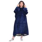 Moletom vestível com cobertor Waitu Oversize Sherpa Navy