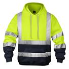 Moletom wefeyuv 3XL com capuz, refletivo, de segurança, amarelo, azul marinho