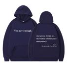 Moletom You Are Enough Dear Person Behind Me Navy Unissex