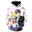 Moletons masculinos e femininos Sailors Moonss Anime com capuz C