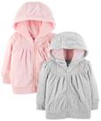 Moletons Simple Joys da Carter's Baby Girls, 3 a 6 meses, pacote com 2 Moletons Simple Joys da Carter's Baby Girls, 3 a 6 meses, pacote com 2