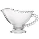 Molheira De Cristal Pearl Com Alça Transparente Para Molhos Caldas Cremes Azeite 140ml Wolff