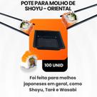Molheira potinho Shoyu Descartavel 60 Ml Galvonotek 100 unidades