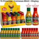Molho Pimenta Cremosa Gourmet Ervas Finas Display 15 Unid 4 Sabores 80ml Bahia Premium (escolha sabores)