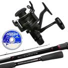 Molinete Pesca Shimano IX 4000 Vara Daiwa Strikeforce Linha
