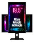 Monitor 3green 19.5 Led Hd+ 2ms 75hz Hdmi Altura Ajustável Rotação Vesa Preto