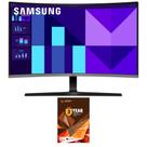 Monitor: alto-falantes Samsung LS32D396GANXZA 32" FHD curvos de 100 Hz