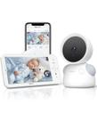 Monitor Bebê WiFi ARENTI - Tela 5" sem Fio, Visão Noturna, Detecção de Choro e Movimento