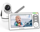 Monitor de bebê Firskids 1000 pés com câmera e tela de áudio de 4,3"