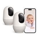 Monitor de Bebê Nooie com 2 Câmeras - Wi-Fi 1080P e Visão 360°