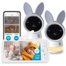 Monitor de bebê Wifi ARENTI atualizado com 2 câmeras de 4 MP 2,4 G e 5G
