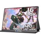 Monitor de jogos portátil gogtesi 16" 2.5K QHD 120Hz 400nits