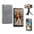 Monitor de Selfie para Celular Vlog 4K Fixação Magnética sem Fio Cinza