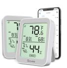 Monitor de temperatura e umidade Govee Indoor, pacote com 2 unidades, cinza Monitor de temperatura e umidade Govee Indoor, pacote com 2 unidades, cinza