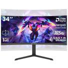Monitor gamer CRUA 34" curvo 165Hz WQHD FreeSync