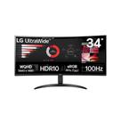 Monitor Gamer LG 34” Curvo 100Hz HDMI/DP 34WR50QK