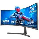 Monitor Gawfolk Curvo 34" 180Hz 1ms UWQHD para Jogos