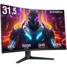 Monitor KOORUI Curved Gaming QHD de 32 polegadas 170Hz 1ms HDR10