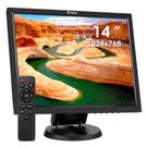 Monitor LCD Eyoyo de 14 polegadas 1024x768 HDMI/VGA/AV/BNC com alto-falante