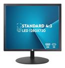 Monitor Led 17.1 Polegadas + Kit Teclado E Mouse Sem Fio Cor Preto