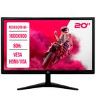 Monitor LED AXPRO 20'', Resolução HD+ 1600x900, HDMI, VGA, VESA, 60Hz, Bivolt - AX-20