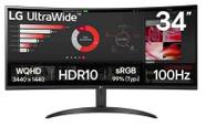 Monitor lg uw curvo 34 100hz 34wr50qkb