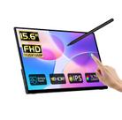 Monitor portátil DAMRAPT 15,6" com tela sensível ao toque FHD e caneta stylus
