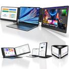 Monitor portátil KYY para laptop, extensor de tela triplo USB-C USB-C de 14" FHD 1080P, tela de computador IPS, monitor duplo para tela extra, monitor de viagem para laptop de 12" a 16", X90A (Mac, Wins, Android)