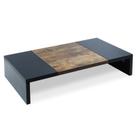 Monitor Riser TEAMIX Modern de 20 polegadas de madeira preto/marrom