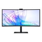 Monitor Samsung ViewFinity S6 34" 2024 UWQHD, Tela Curva, Painel IPS, 100Hz, 5ms, HDR10, HAS, HDMI, DP, USB-c, LAN