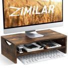 Monitor Stand Riser, semelhante a 2 camadas, laptop, PC, iMac, madeira