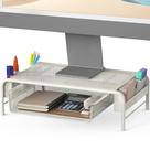 Monitor Stand Riser Simple Houseware Metal com gaveta branca
