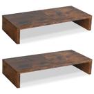 Monitor Stand Riser TEAMIX Wood de 20 polegadas, pacote com 2 unidades, preto