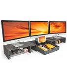 Monitor Stand Riser WESTREE Triple Dual com gaveta, 2-3 monitores