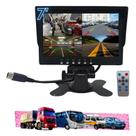 Monitor Tela 7 Pol Com Dvr Integrado 4 Canais Vans Caminhão