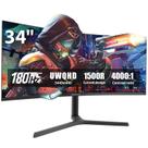 Monitor XUNDEFINED curvo de 34 polegadas com alto-falante UWQHD de 180 Hz