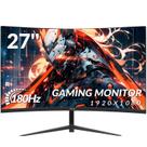 Monitor ZZA Curved VA Gaming de 27 polegadas com taxa de atualização de 180 Hz