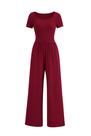 Mono de una pieza PRETTYGARDEN color vino con mangas cortas talla grande