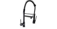 Monocomando de mesa cozinha gourmet 2 saidas 50 cm black matte
