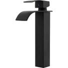 Monocomando lavatório de mesa cascata bica alta black matte