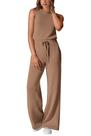 Monos PRETTYGARDEN para Mujer, sin mangas, color kaki, pierna ancha, talla pequeña