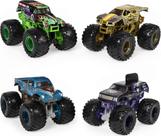 Monster Jam - 4 Carros 1:64 com Aço que Muda de Cor