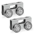 Montagem de carrinho FBULWSEC P2750-EG de 4 rodas para canal de suporte