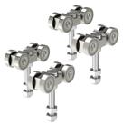 Montagem de carrinho Hi Flame 4 Wheel Heavy Duty com roda silenciosa Montagem de carrinho Hi Flame 4 Wheel Heavy Duty com roda silenciosa