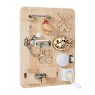 Montessori Busy Board desbloqueando brinquedo educacional Wood Kids