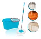 Mop 360 Spin Esfregão Giratório Balde 6 Litros Limpeza Multiuso Resistente Centrífuga