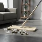 Mop Com Rodo Flat Pano Microfibra Balde Lava Seca Limpeza Impecável em Minutos Para Todos Tipos de Pisos Escritório Casa